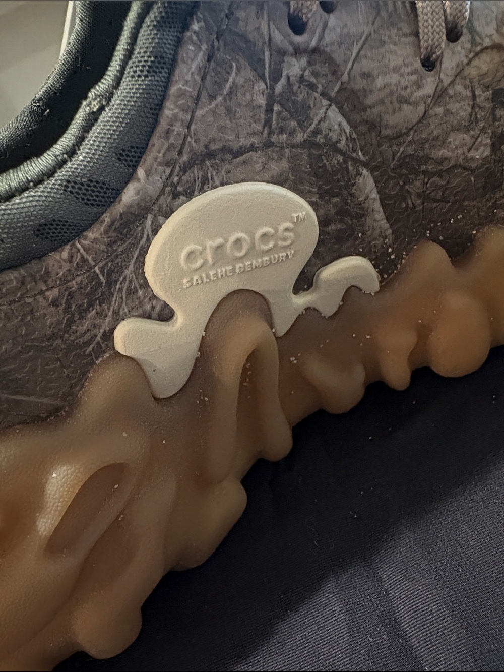 CROCS Bubble-Sole Sneakers in Olive Green and Gum - Picture 12 of 12